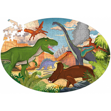 Load image into Gallery viewer, Travel, Learn and Explore - Puzzle and Book Set - Dinosaurs, 205 pcs