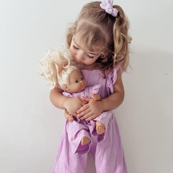 Matching Doll & Me Overalls - Lilac