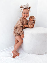 Load image into Gallery viewer, Matching Doll &amp; Me Bubble Frill Romper-Tan
