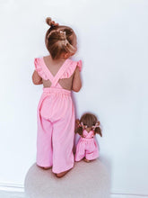 Load image into Gallery viewer, Matching Doll &amp; Me Overalls - Bubblegum Pink
