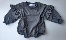 Load image into Gallery viewer, Matching Doll &amp; Me Bubble Frill Romper-Charcoal
