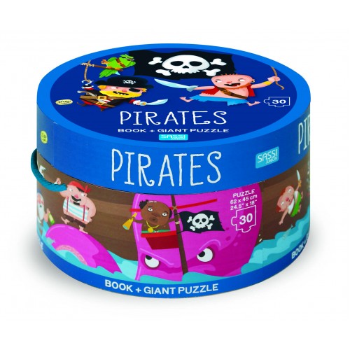 Book and Giant Puzzle - Pirates, 30 pcs
