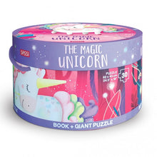 Load image into Gallery viewer, Book and Giant Puzzle - The Magic Unicorn 30 pcs
