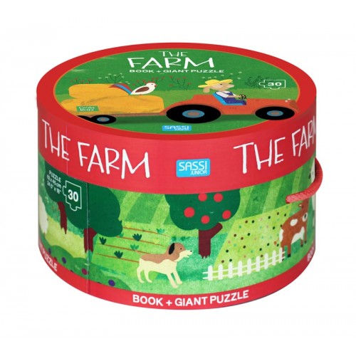 Book and Giant Puzzle - The Farm, 30 pcs