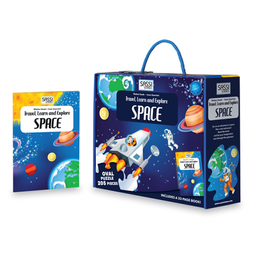 Travel, Learn and Explore - Puzzle and Book Set - Space, 205 pcs